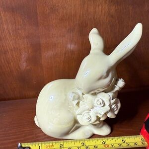 Cream Ceramic Bunny Figurine